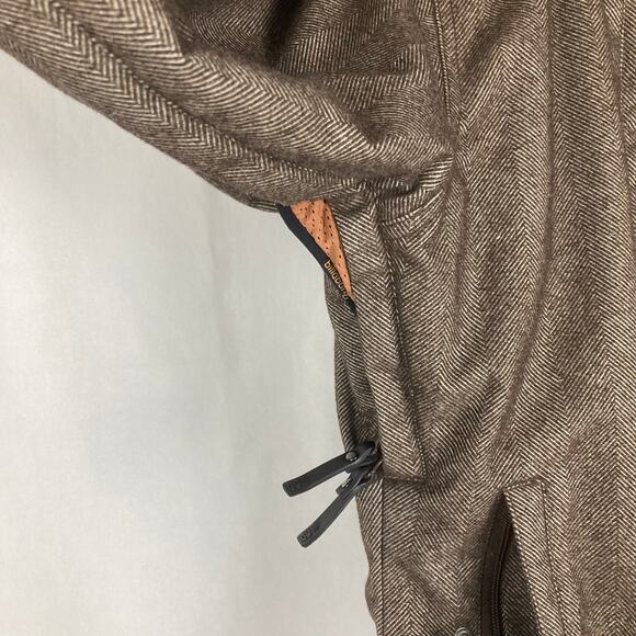 Billabong Outerwear Jacket Womens L Brown Herringbone Bomber Ski Lined No Hood - Picture 7 of 16